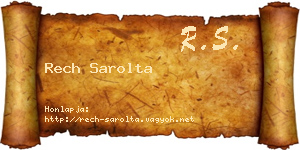 Rech Sarolta névjegykártya